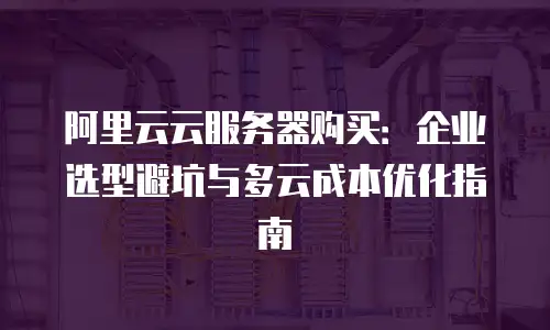 阿里云云服务器购买：企业选型避坑与多云成本优化指南