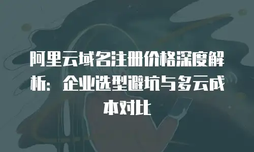阿里云域名注册价格深度解析：企业选型避坑与多云成本对比
