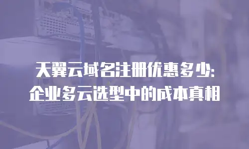 天翼云域名注册优惠多少：企业多云选型中的成本真相