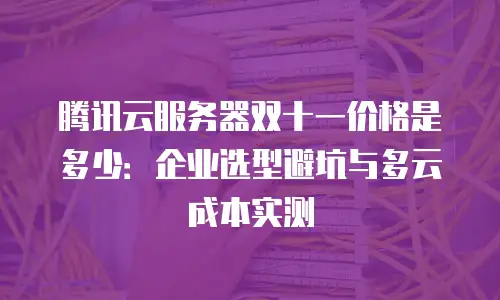 腾讯云服务器双十一价格是多少：企业选型避坑与多云成本实测