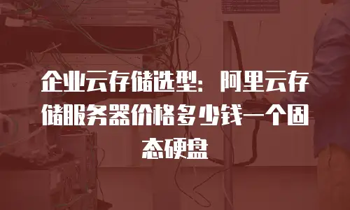 企业云存储选型：阿里云存储服务器价格多少钱一个固态硬盘