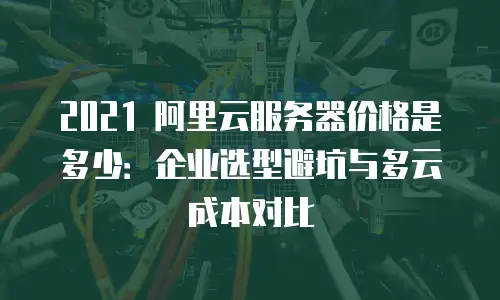 2021 阿里云服务器价格是多少：企业选型避坑与多云成本对比