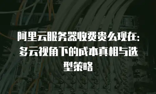 阿里云服务器收费贵么现在：多云视角下的成本真相与选型策略
