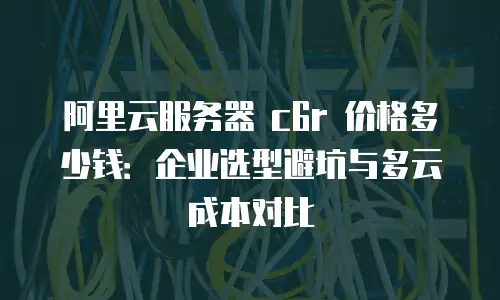 阿里云服务器 c6r 价格多少钱：企业选型避坑与多云成本对比