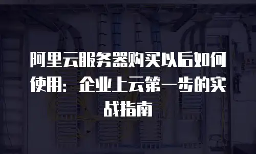 阿里云服务器购买以后如何使用：企业上云第一步的实战指南