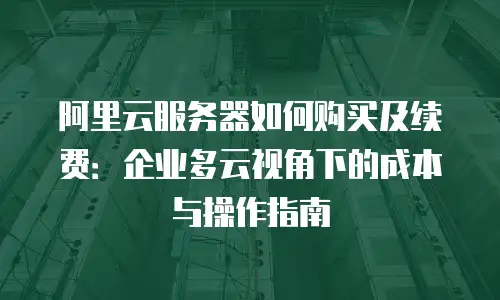 阿里云服务器如何购买及续费：企业多云视角下的成本与操作指南