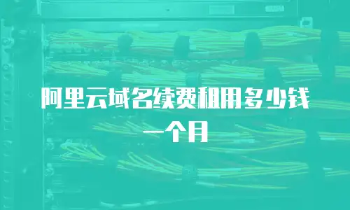 阿里云域名续费租用多少钱一个月