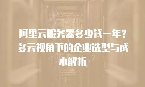 阿里云服务器多少钱一年？多云视角下的企业选型与成本解析