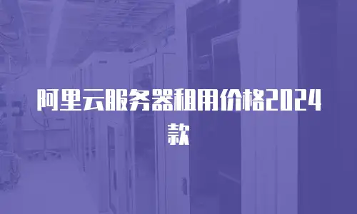 阿里云服务器租用价格2024款