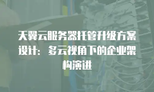 天翼云服务器托管升级方案设计：多云视角下的企业架构演进