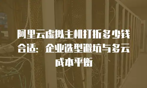 阿里云虚拟主机打折多少钱合适：企业选型避坑与多云成本平衡