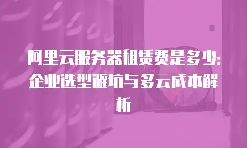 阿里云服务器租赁费是多少：企业选型避坑与多云成本解析