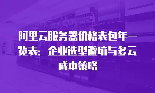 阿里云服务器价格表包年一览表：企业选型避坑与多云成本策略