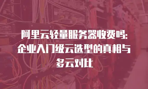 阿里云轻量服务器收费吗：企业入门级云选型的真相与多云对比