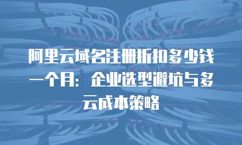 阿里云域名注册折扣多少钱一个月：企业选型避坑与多云成本策略