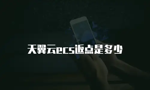 天翼云ecs返点是多少