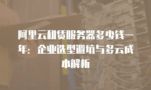 阿里云租赁服务器多少钱一年：企业选型避坑与多云成本解析