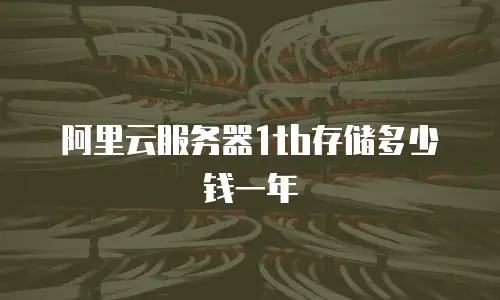 阿里云服务器1tb存储多少钱一年