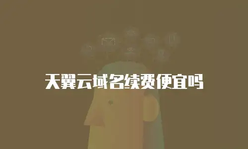 天翼云域名续费便宜吗