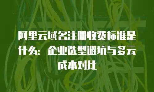 阿里云域名注册收费标准是什么：企业选型避坑与多云成本对比