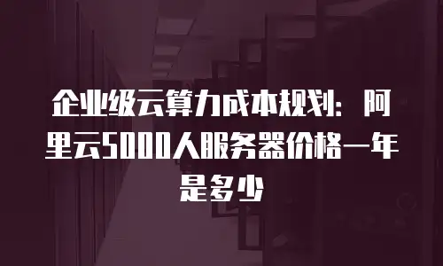 企业级云算力成本规划：阿里云5000人服务器价格一年是多少