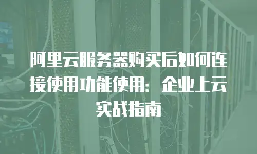 阿里云服务器购买后如何连接使用功能使用：企业上云实战指南