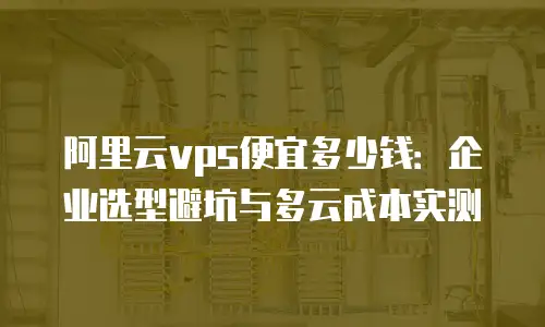 阿里云vps便宜多少钱：企业选型避坑与多云成本实测