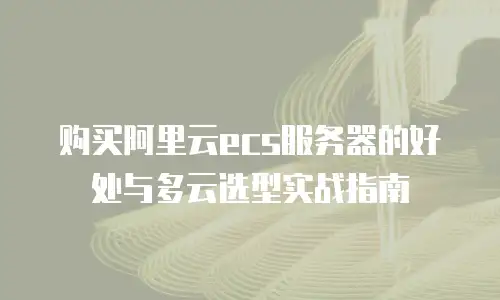 购买阿里云ecs服务器的好处与多云选型实战指南