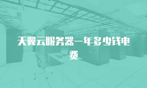 天翼云服务器一年多少钱电费