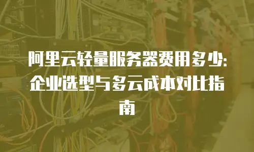 阿里云轻量服务器费用多少：企业选型与多云成本对比指南