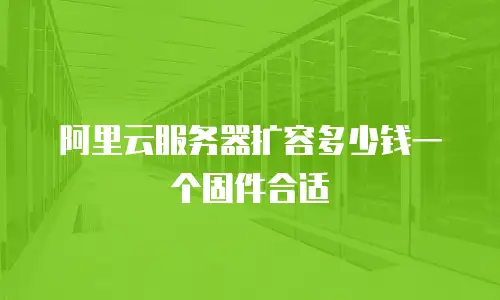 阿里云服务器扩容多少钱一个固件合适