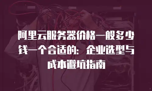 阿里云服务器价格一般多少钱一个合适的：企业选型与成本避坑指南
