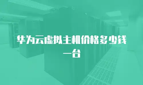 华为云虚拟主机价格多少钱一台