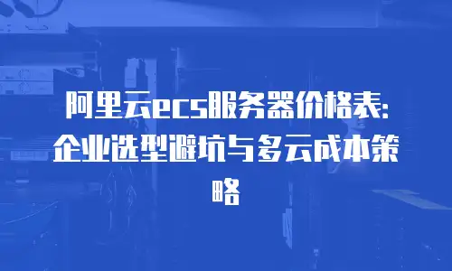 阿里云ecs服务器价格表：企业选型避坑与多云成本策略