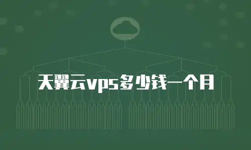 天翼云vps多少钱一个月