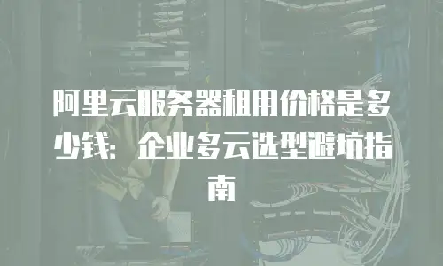 阿里云服务器租用价格是多少钱：企业多云选型避坑指南
