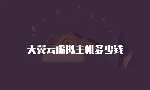 天翼云虚拟主机多少钱