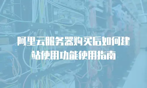 阿里云服务器购买后如何建站使用功能使用指南