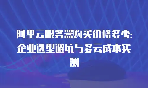 阿里云服务器购买价格多少：企业选型避坑与多云成本实测