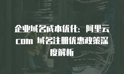 企业域名成本优化：阿里云 com 域名注册优惠政策深度解析