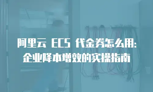 阿里云 ECS 代金券怎么用：企业降本增效的实操指南