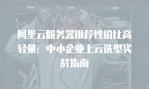 阿里云服务器推荐性价比高轻量：中小企业上云选型实战指南