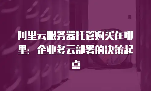 阿里云服务器托管购买在哪里：企业多云部署的决策起点