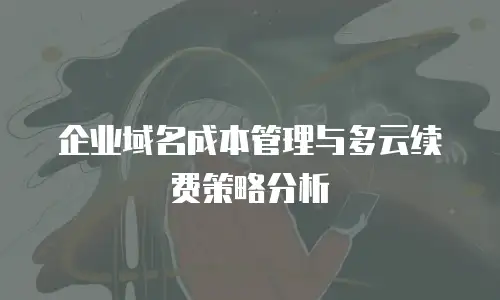 企业域名成本管理与多云续费策略分析