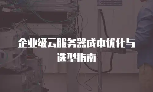 企业级云服务器成本优化与选型指南
