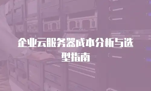 企业云服务器成本分析与选型指南