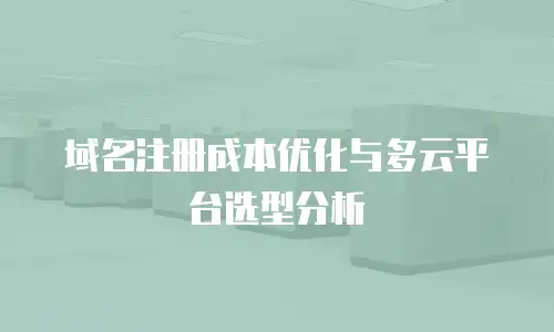 域名注册成本优化与多云平台选型分析