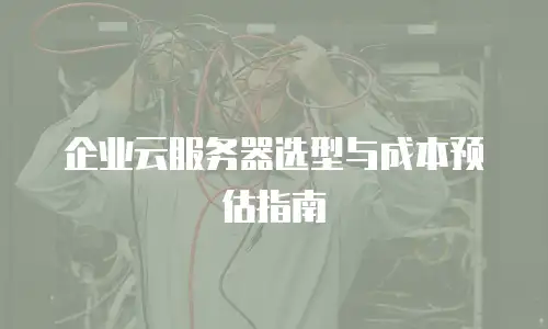 企业云服务器选型与成本预估指南