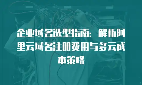 企业域名选型指南：解析阿里云域名注册费用与多云成本策略