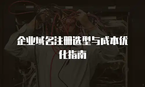 企业域名注册选型与成本优化指南